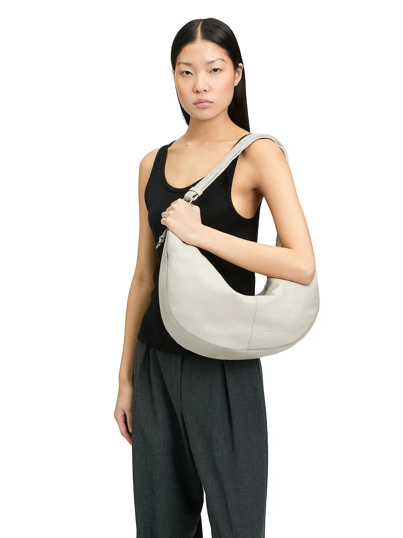 LIEBESKIND BERLIN | Ledertasche - Hobo MOON Medium | creme